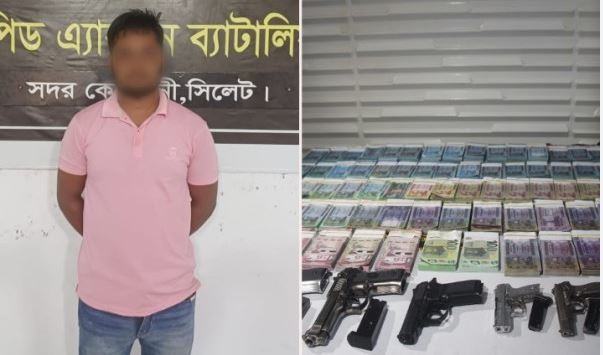র‍্যাবের  অভিযানে কোটি টাকার জাল নোট ও নকল অস্ত্র উদ্ধার